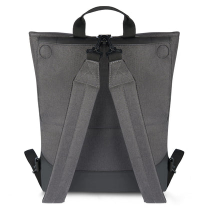 LARKSON Bike Pannier Bags Anthracite - Tammo Bike - 2 in 1 Cycle Backpack & Bicycle Bag for Rear Carrier, Made of Recycled Material - Water-Repellent