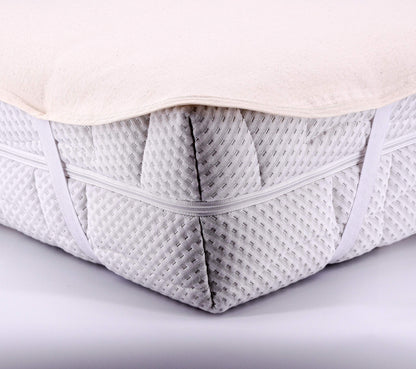 Setex kalmuck mattress protector, corner rubber, 100% cotton, classic, raw white, 2107, Cotton, natural, 180 x 200 cm
