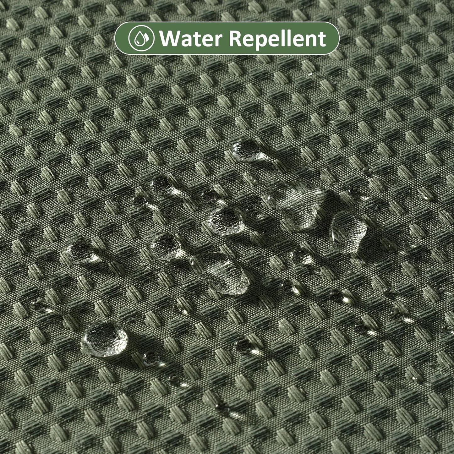 FY&XZH Heavy-Duty Waffle Weave Shower Curtain with Stainless Steel Hooks, Thick Fabric for Bathroom, Hotel, Spa & Salon-153 x 183cm (Green)