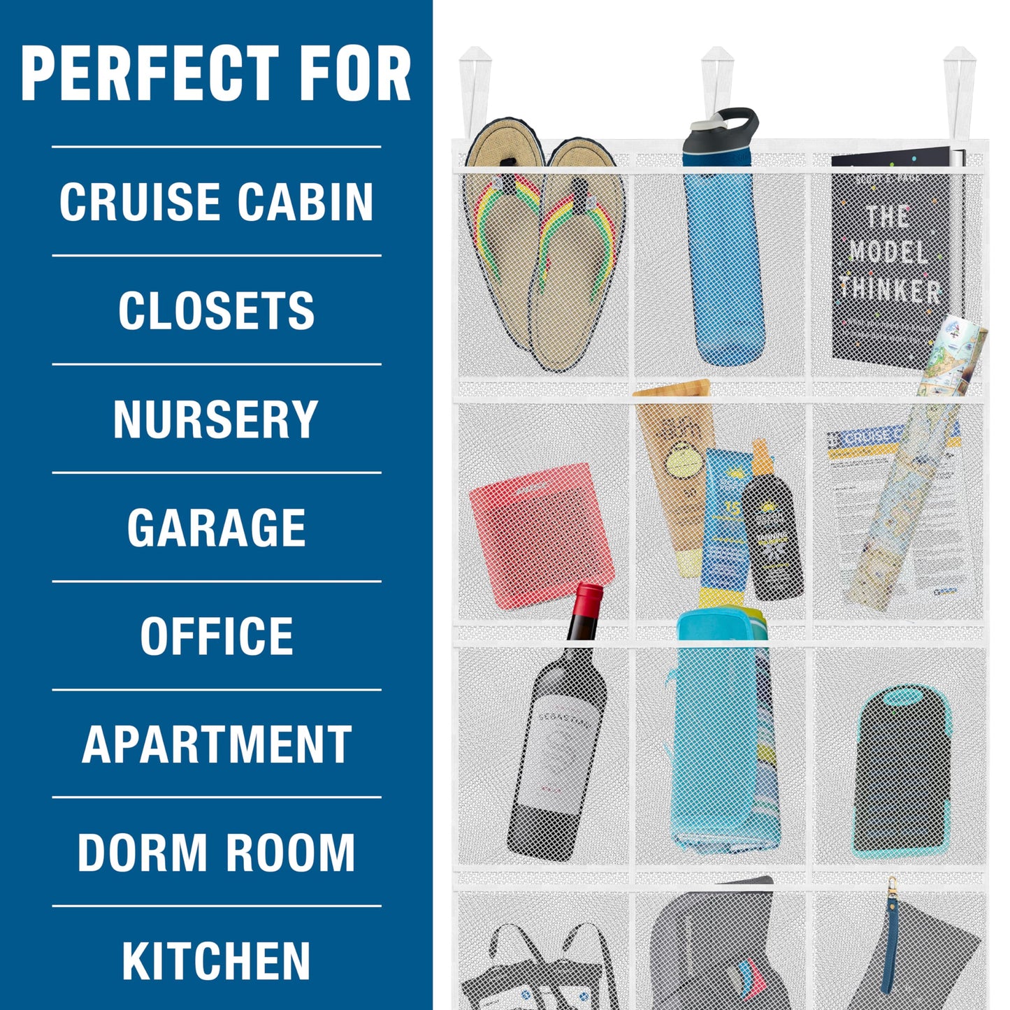 Cruise On Over The Door Organizer & Shoe Holder (Fire Retardant | Mesh) 15 Pocket