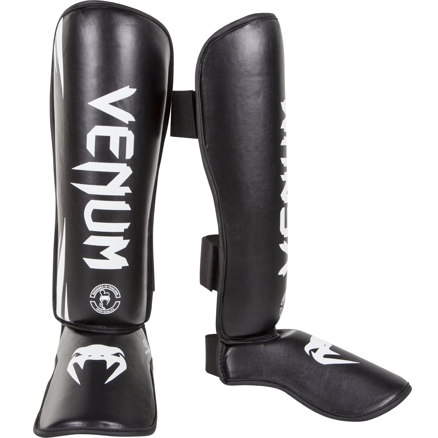 Venum, Challenger Standup Shin Guards, Men's, M, Black