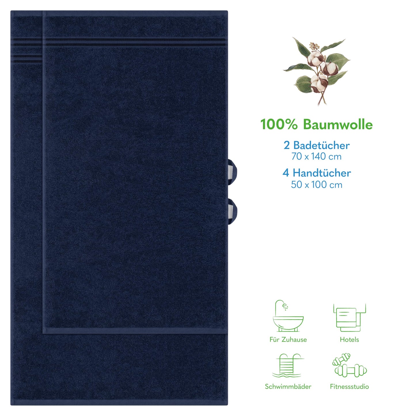 Hammetex Bathrobe 100% Cotton Unisex for Men and Women Quality 400 g/m² Quality Soft Absorbent Terry Towelling Bathrobe for Couples with Pockets