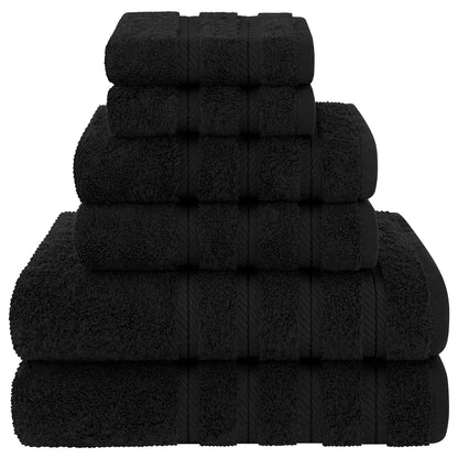 American Soft Linen 6-Piece 100% Turkish Genuine Cotton Premium & Luxury Towel Set for Bathroom & Kitchen, 2 Bath Towels