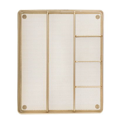 Annova Desk Drawer Organizer/Storage Tray - Metal Mesh with Dividers for Pens, Desktop Accessories, Bathroom, Kitchen, Makeup and Office Supplies