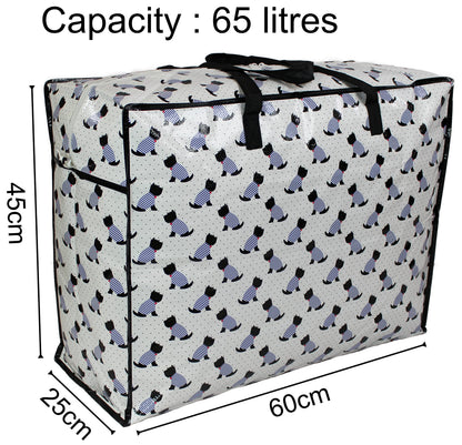 Storage Bags, 65 ltr 3x Pack, Scotty Scottie dogs print
