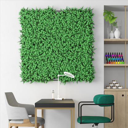 Synthetic panel hedge for vertical garden wall Buxus Intense verde intenso