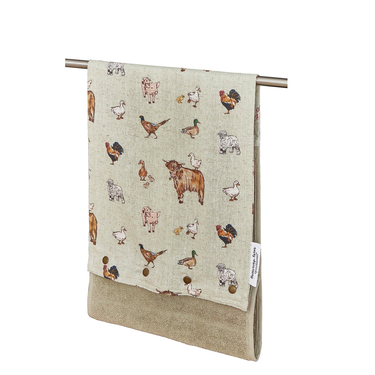 Cooksmart British Designed Roller Towel | Roller Towel for Bathroom or Kitchen | Roller Towels Buttercup Farm