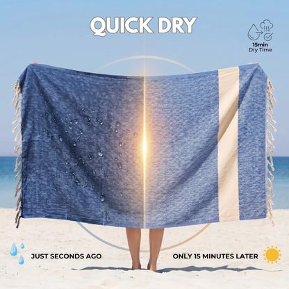 KZY LONDON Beach Towel - 180 x 100 Extra Large Turkish Beach Towels for Camping, Swimming, Bath, Gym, Picnic - Quick Dry, Super Absorbent