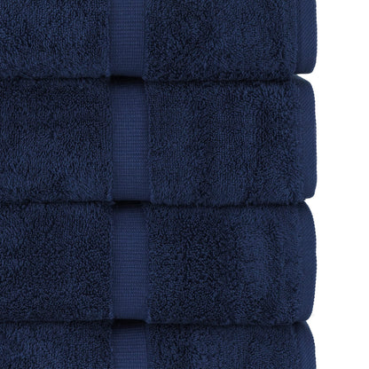 Chakir Turkish Linens | Hotel & Spa Quality 100% Cotton Premium Turkish Towels | Soft & Absorbent (4-Piece Bath Towels, Navy)