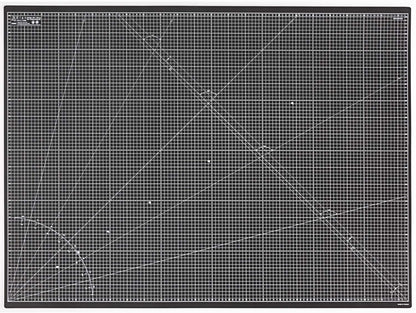 Elan A0 Cutting Mat Black and Taupe, 5-Ply Hobby Board for Crafts 120X90 CM, Extra Large Self Healing Cutting Mat A0, Extra Large Craft Board Black