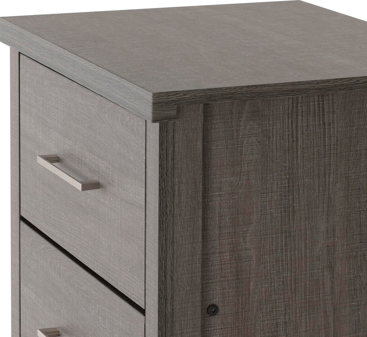 Seconique Lisbon 5 Drawer Narrow Chest in Black Wood Grain