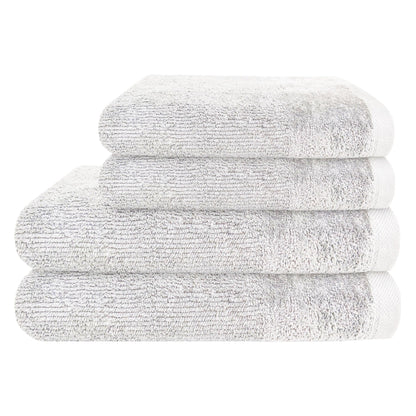Olivia Rocco 4 Piece Regal Towel Bale Set with 2 Large Bath & 2 Hand Towels Ultra Soft Quick Drying Highly Absorbent 100% Cotton Bathroom Sets, White