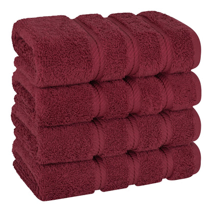 American Soft Linen Luxury Hand Towels for Bathroom, 100% Cotton Turkish 4 Piece Hand Towel Set, 600 GSM Hand Face Towels for Kitchen