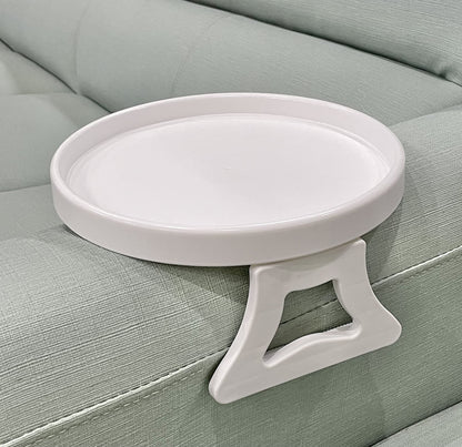 Sofa Arm Table Clip-On Tray for Drinks, Remote & Phone Holder