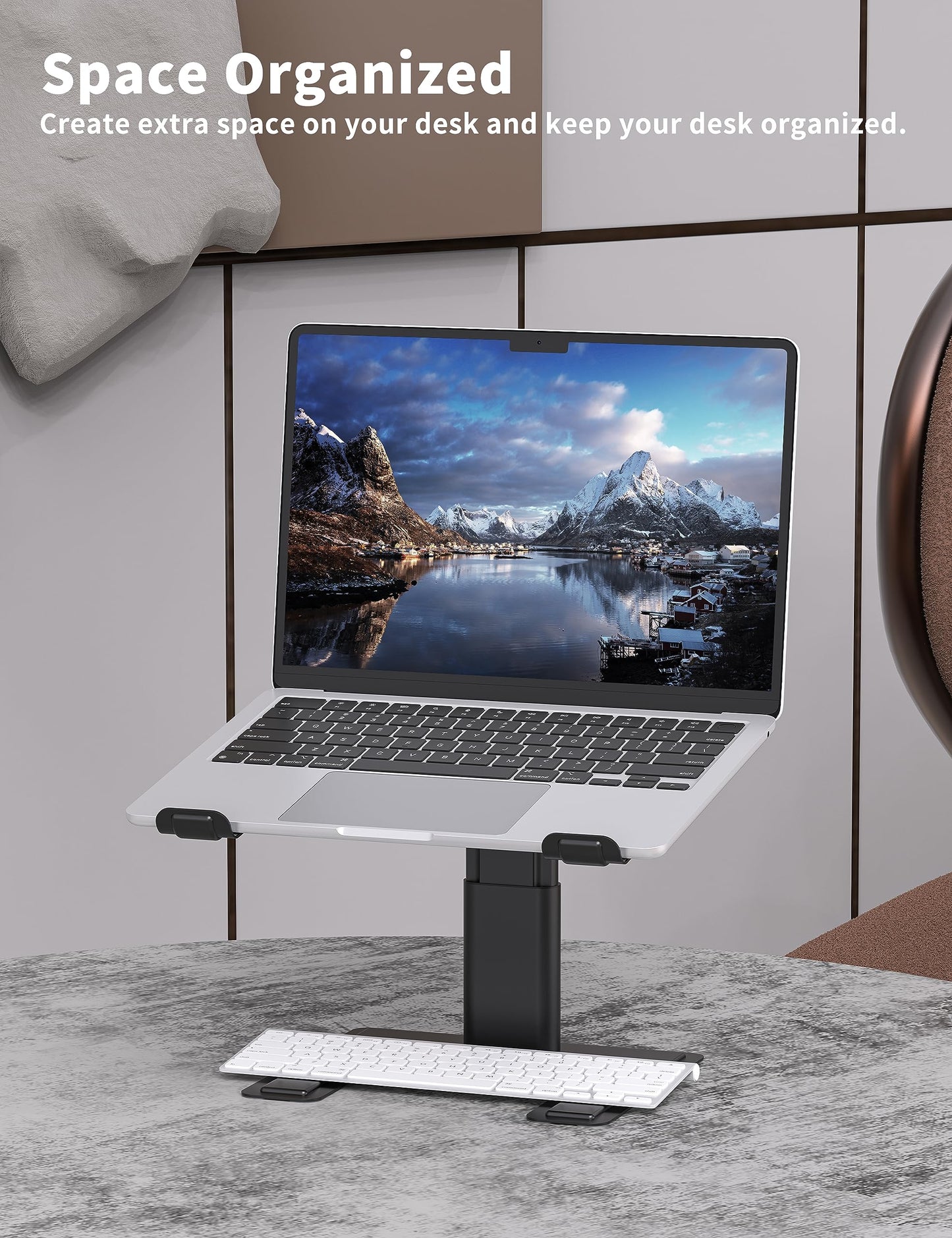 ALASHI Laptop Stand for Desk, Computer Stand Adjustable Height, Ergonomic Notebook Laptop Riser