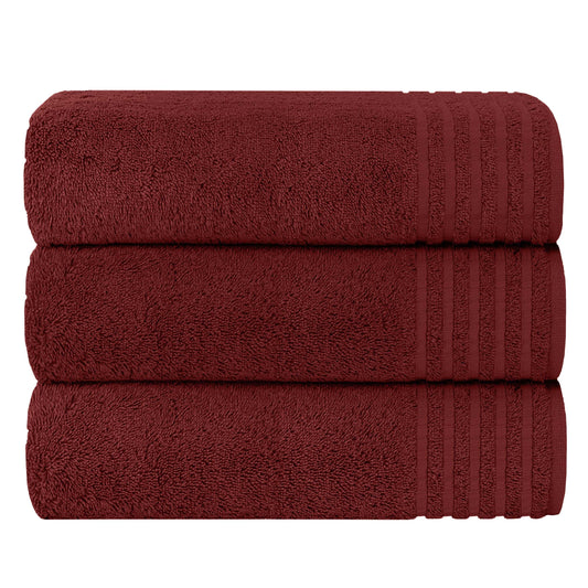 Olivia Rocco Monaco 3 Pack Bath Sheets Highly Absorbent Premium Quality 100% Cotton Large Towel Set Extra Soft Quick Dry Large Towels Bath Sheet 500