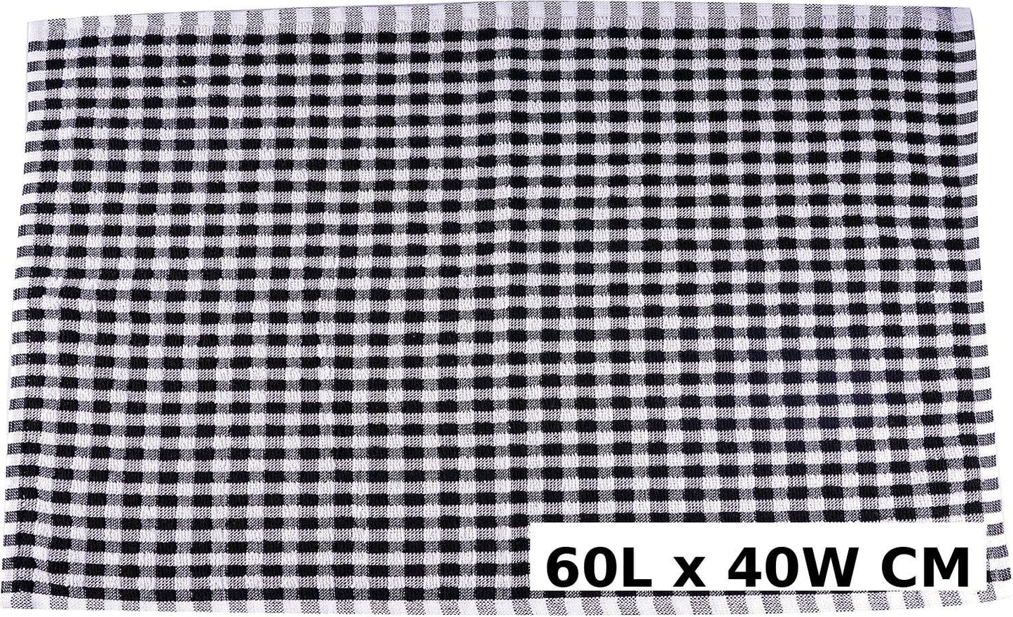 QUALITY HOME TEXTILES 100% CottonTerry Towelling Tea Towels with Hanging Loop | Pack of 3| Kitchen Hand Towels Dish Cloth Super Absorbent Soft Touch