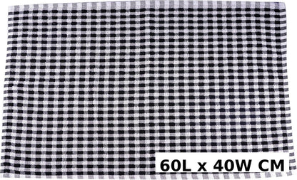 QUALITY HOME TEXTILES 100% CottonTerry Towelling Tea Towels with Hanging Loop | Pack of 3| Kitchen Hand Towels Dish Cloth Super Absorbent Soft Touch