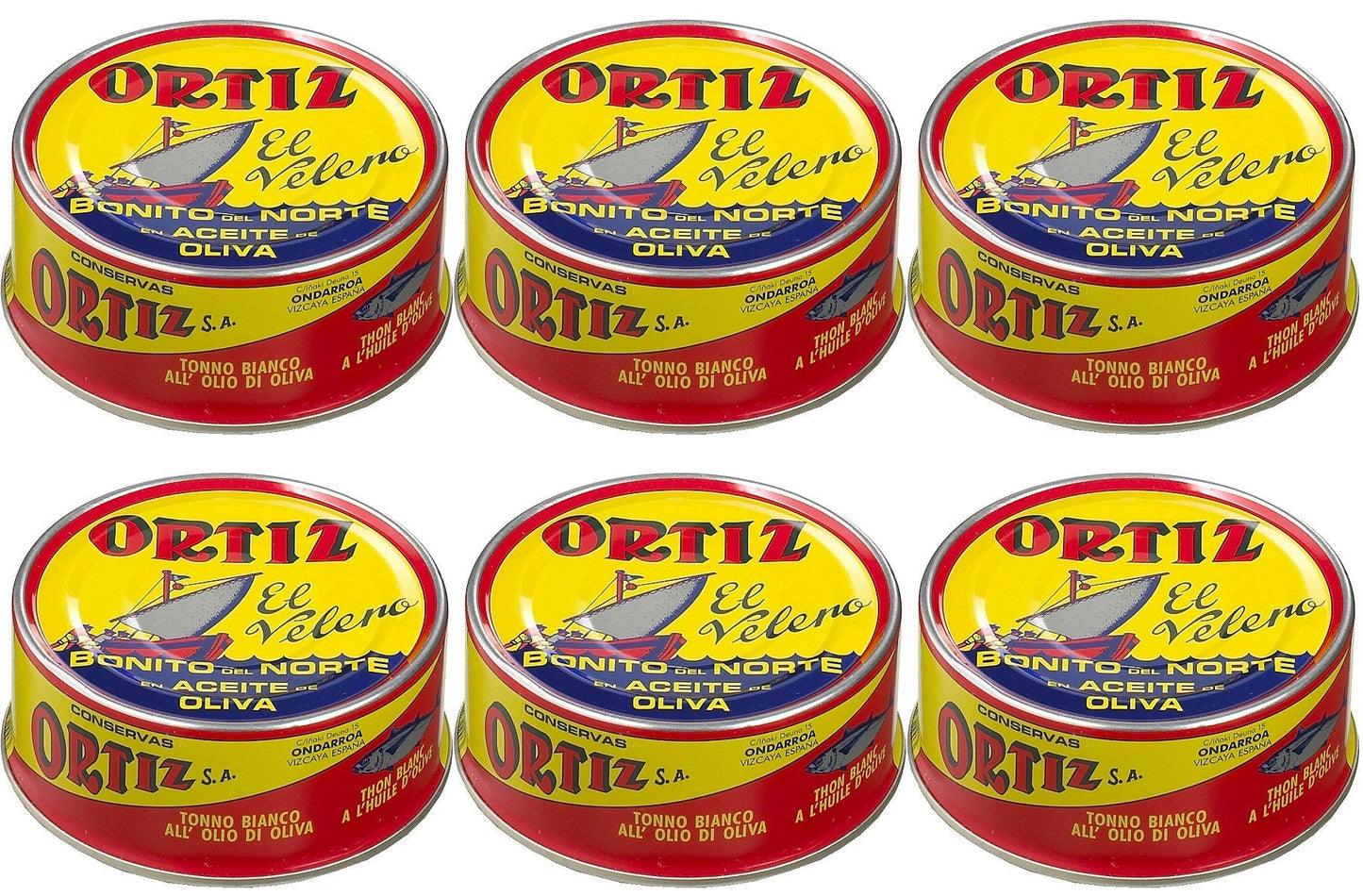 Ortiz Bonito del Norte - White Tuna in Olive Oil 250 gr. - [Pack 6]