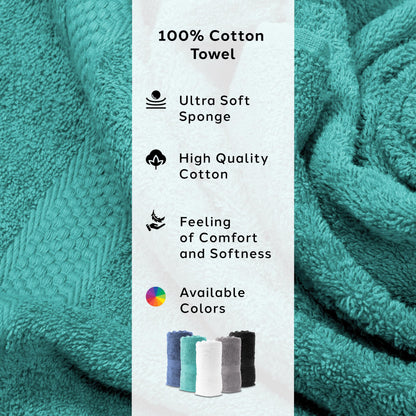 Caleffi Bath Towels, Face and Guest Towel Set, 55 x 100 cm, 100% Cotton