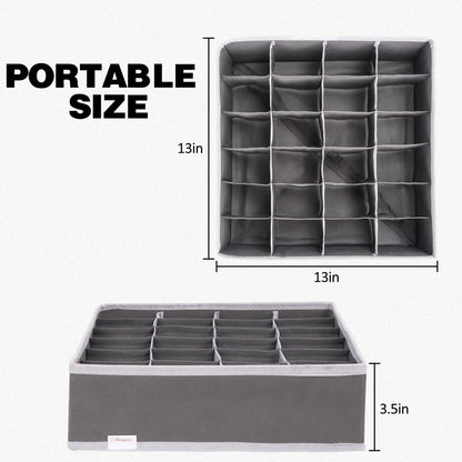 Anayra Drawer Organiser Divider - Foldable Storage Bins for Socks, Tie, Shirts - Collapsible Drawer Organisers for Home/Office
