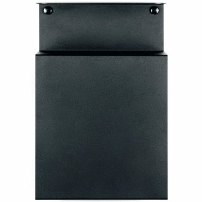 etterr Set of 2 Narrow Floating Bedside Tables | 100% Steel | Black | Made in Europe