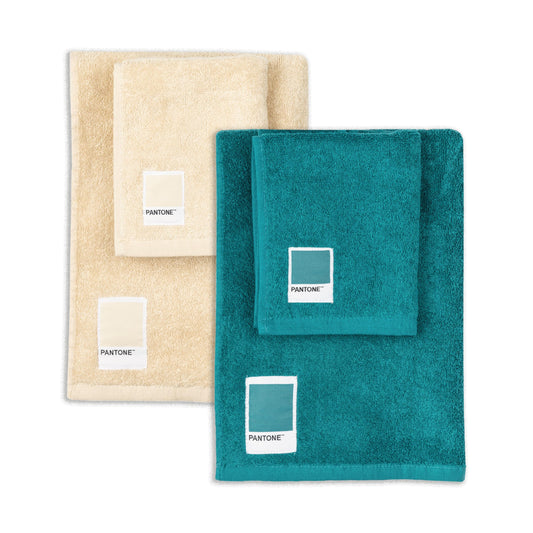 PANTONE? ? 100% OEKO-TEX Certified Pure Cotton Bath Towels and Bidet Towels, 2 Bath Towels 50 x 100 cm and 40 x 50 cm, Soft and Absorbent Also as Gym