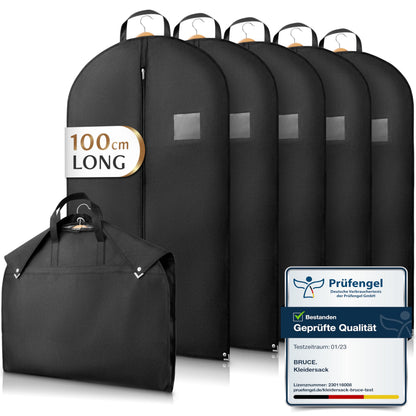 Bruce.® 5x Garment Bags 100x60 cm – Black