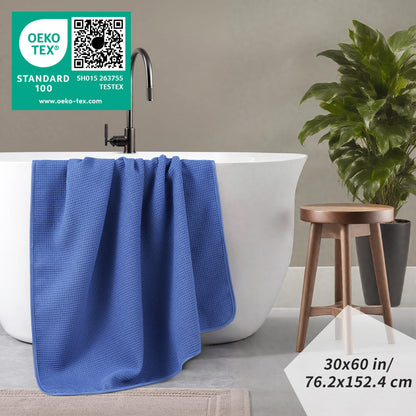 POLYTE 380 GSM Microfibre Quick Dry Waffle Bath Towel, 76.2x152.4 cm