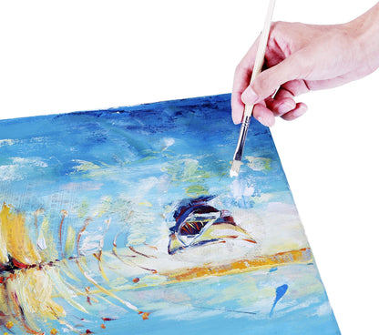 EXERZ 40x50cm Canvas Deep Edge 4pk Artist Framed 3.8cm Thick 380GSM Pre-Stretched 100% Cotton/Blank/Triple Primed/Acid Free/Medium Grain//Acrylic, Oil