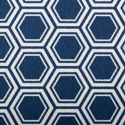 DII Hard Sided Collapsible Fabric Storage Container for Nursery, Offices, & Home Organization, (13x13x13) - Honeycomb Nautical Blue
