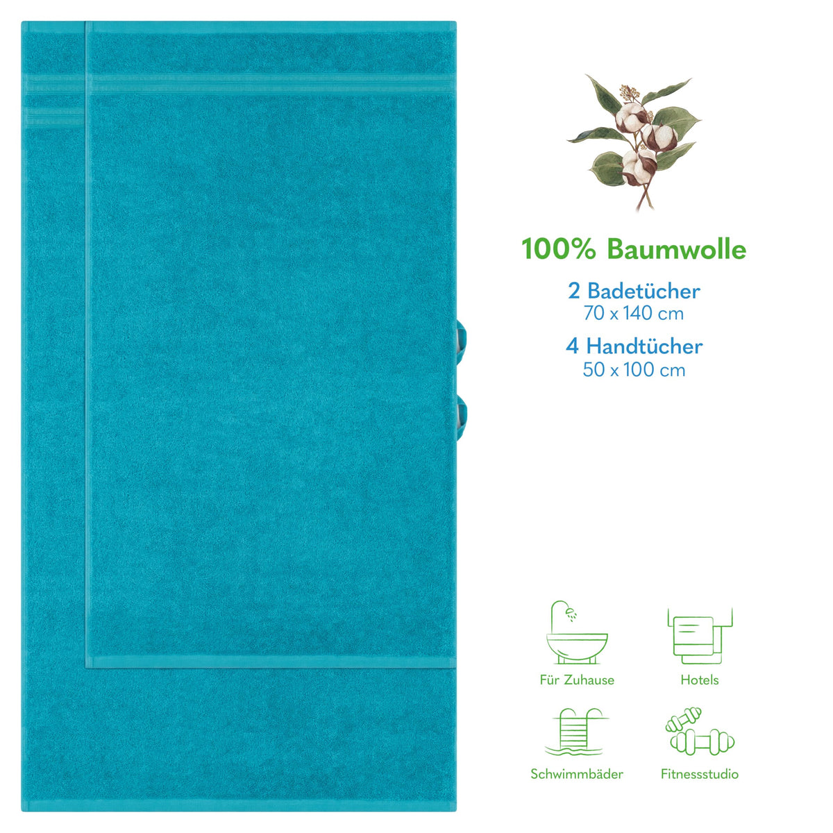 Hammetex Bathrobe 100% Cotton Unisex for Men and Women Quality 400 g/m² Quality Soft Absorbent Terry Towelling Bathrobe for Couples with Pockets