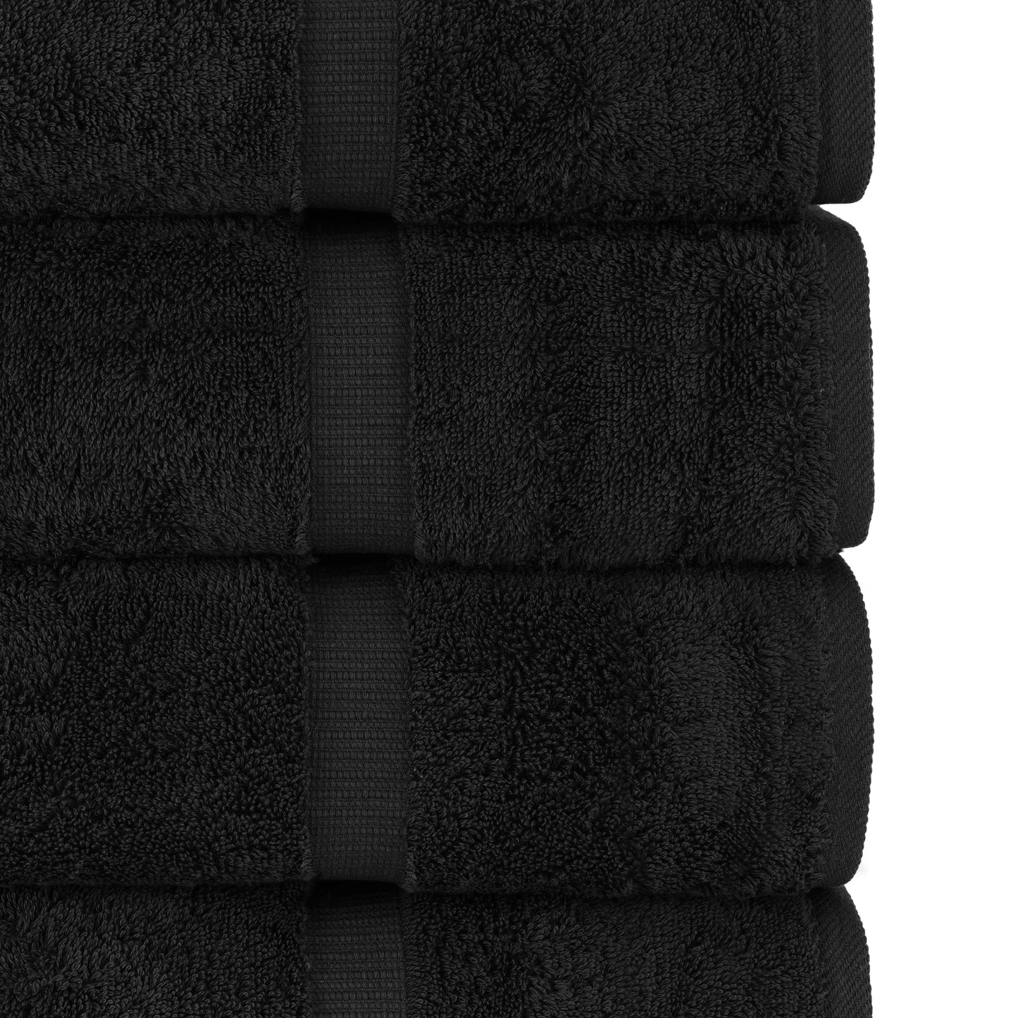 Chakir Turkish Linens | Hotel & Spa Quality 100% Cotton Premium Turkish Towels | Soft & Absorbent (8-Piece Towel Sets, Black)