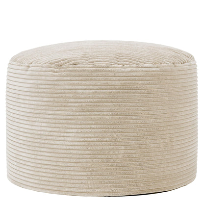 icon Milano Large Cord Bean Bag Footstool with Filling Included, Beige