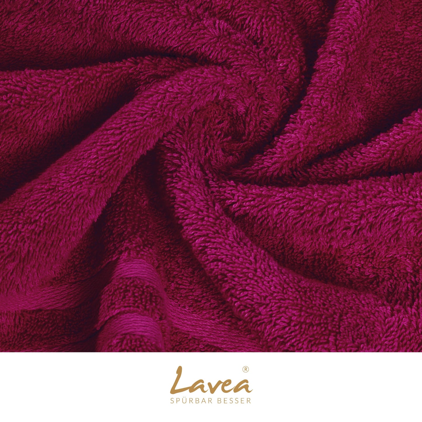 Lavea Elena Terry Towel Set of 10 Flannel 30 x 30 cm Bordeaux