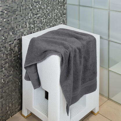 TEXCRAFT Bath Towel Set, Cotton Terry Towels for Bathroom, Quick Dry, Lightweight, Highly Absorbent, Soft Feel, 24 x 48 Pack of 6 for Shower, Pool