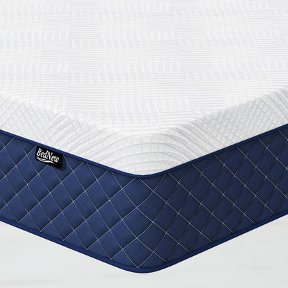Bednew Small Single Mattress 75x190cm, Medium Firm, 12 Inch Innerspring Hybrid Mattress with Breathable Foam and Pocket Spring For Cool Comfort Sleep