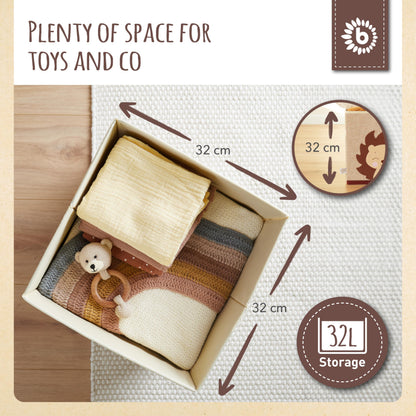 BIECO Piksi Hedgehog Toy Box - Toy Storage Box - Kallax Shelf Boxes Storage - Shelf Nursery - Boxes 33x33