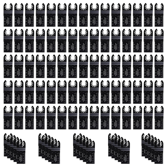 Vtopmart 100 Pcs Wood Oscillating Multitool Quick Release Saw Blades Compatible with F-ein Multimaster Porter Cable Black & Decker Bosch Craftsman