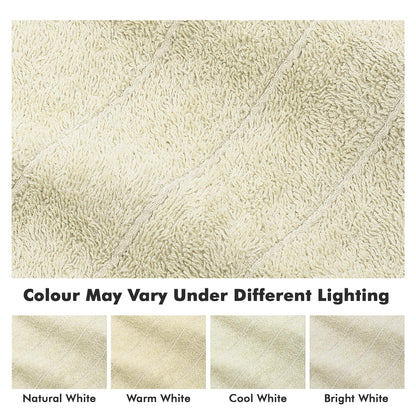Novo Home Bath Towels Set of 4 – 550 GSM 100% Cotton Ivory Extra Large Towels for Bathroom, Spa Use (70x140 cm)