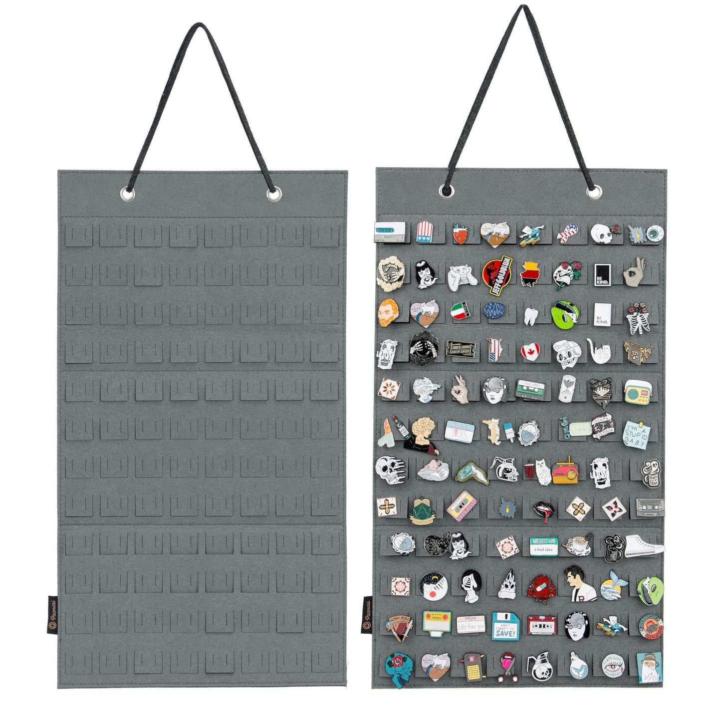PACMAXI Hanging Brooch Pin Organizer, Display Pins Storage Case, Brooch Collection Storage Holder, Holds Up to 96 Pins.(Not Include Any Accessories)