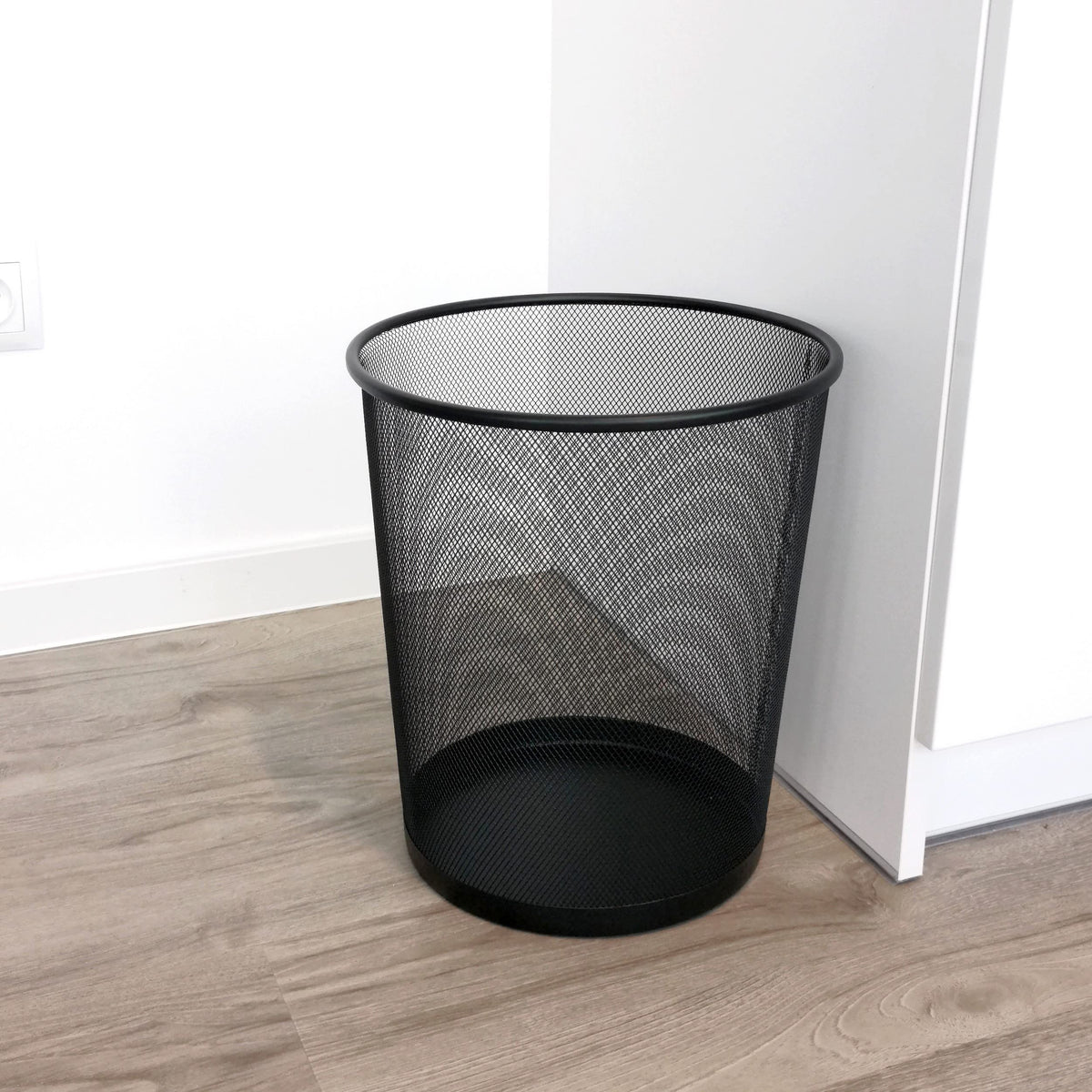 D.RECT Waste Paper Bin 19L - Office Paper Basket - XXL Black - Pack of 2