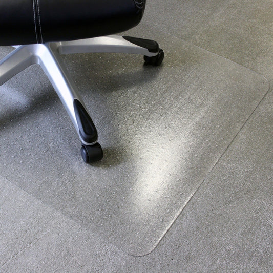 Marvelux 90 x 120cm (36" x 47") Heavy Duty Premium Polycarbonate Rectangular Office Chair Mat for Low, Standard and Medium Pile Carpets, Transparent