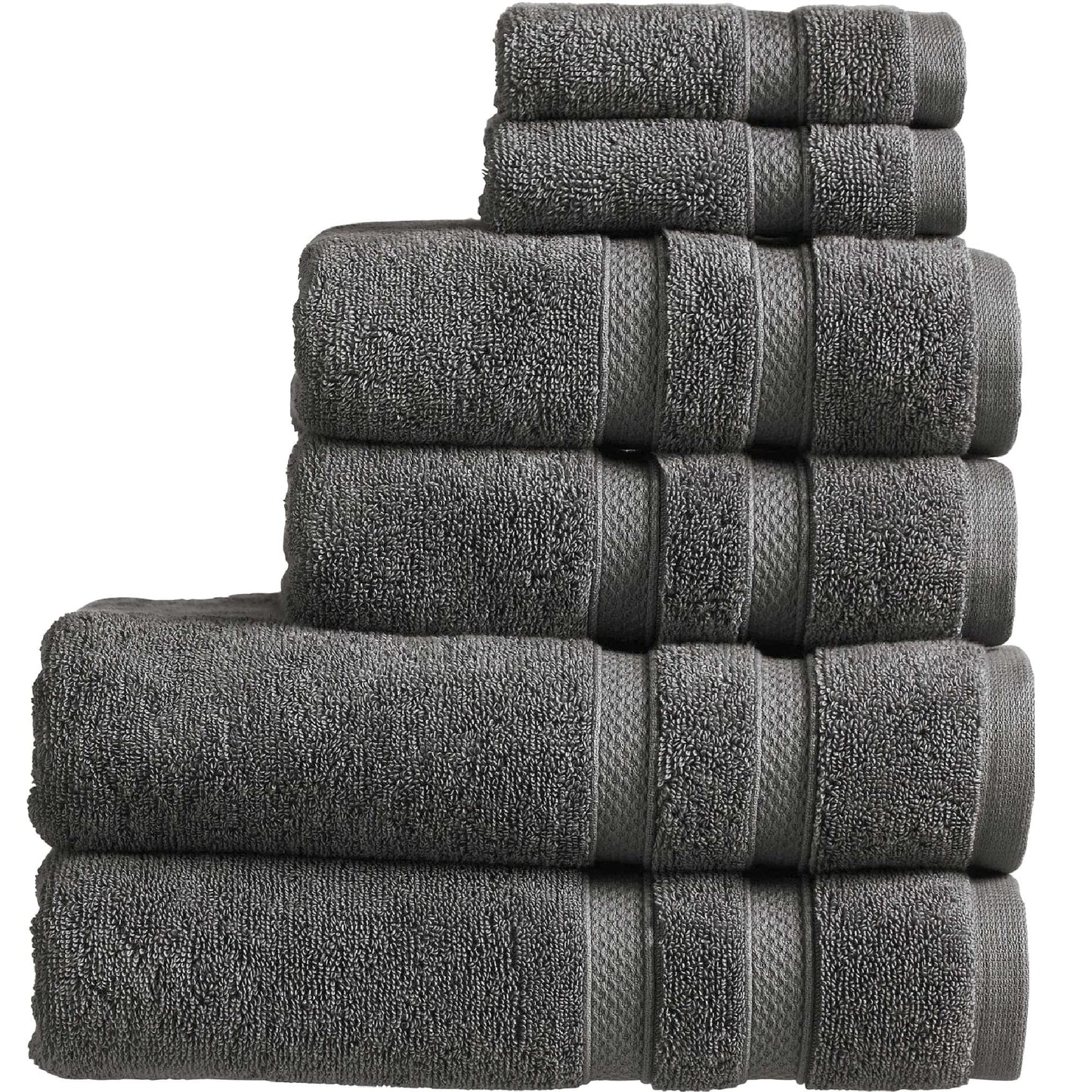 Christy Chroma Bath Towel Set | Set of 6 | 2 Bath 2 Hand 2 Face | Highly Absorbent Heavyweight 675GSM | Bold and Bright | Soft Smooth Shower Towels |