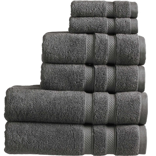 Christy Chroma Bath Towel Set | Set of 6 | 2 Bath 2 Hand 2 Face | Highly Absorbent Heavyweight 675GSM | Bold and Bright | Soft Smooth Shower Towels |
