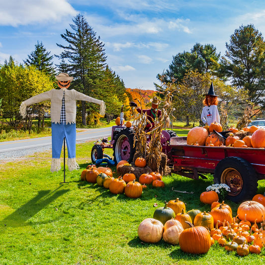 LarpGears Halloween 7.5 Feet Height Pumpkin Scary Scarecrow Ghost Decorations for Outdoor with Metal Stand Scarecrow Ghost Decor Flying Halloween
