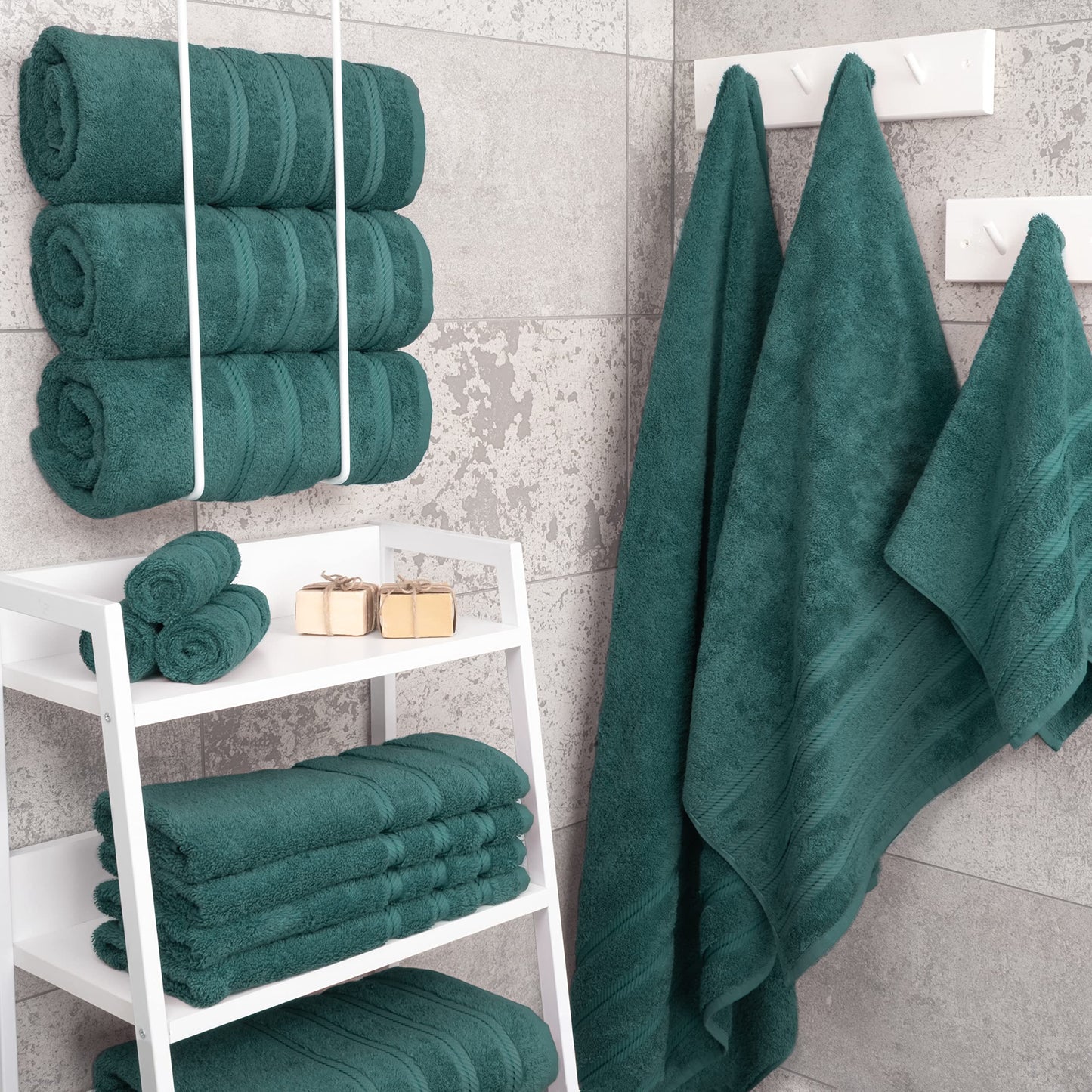 American Soft Linen Premium, Turkish Cotton Towel Set Luxury Hotel & Spa Quality for Maximum Softness & Absorbency