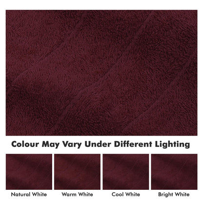 Novo Home Bath Sheets - Extra Large Bathroom Sheet Set – 550 GSM Pack of 2 Jumbo Towels Burgundy (90x180cm)