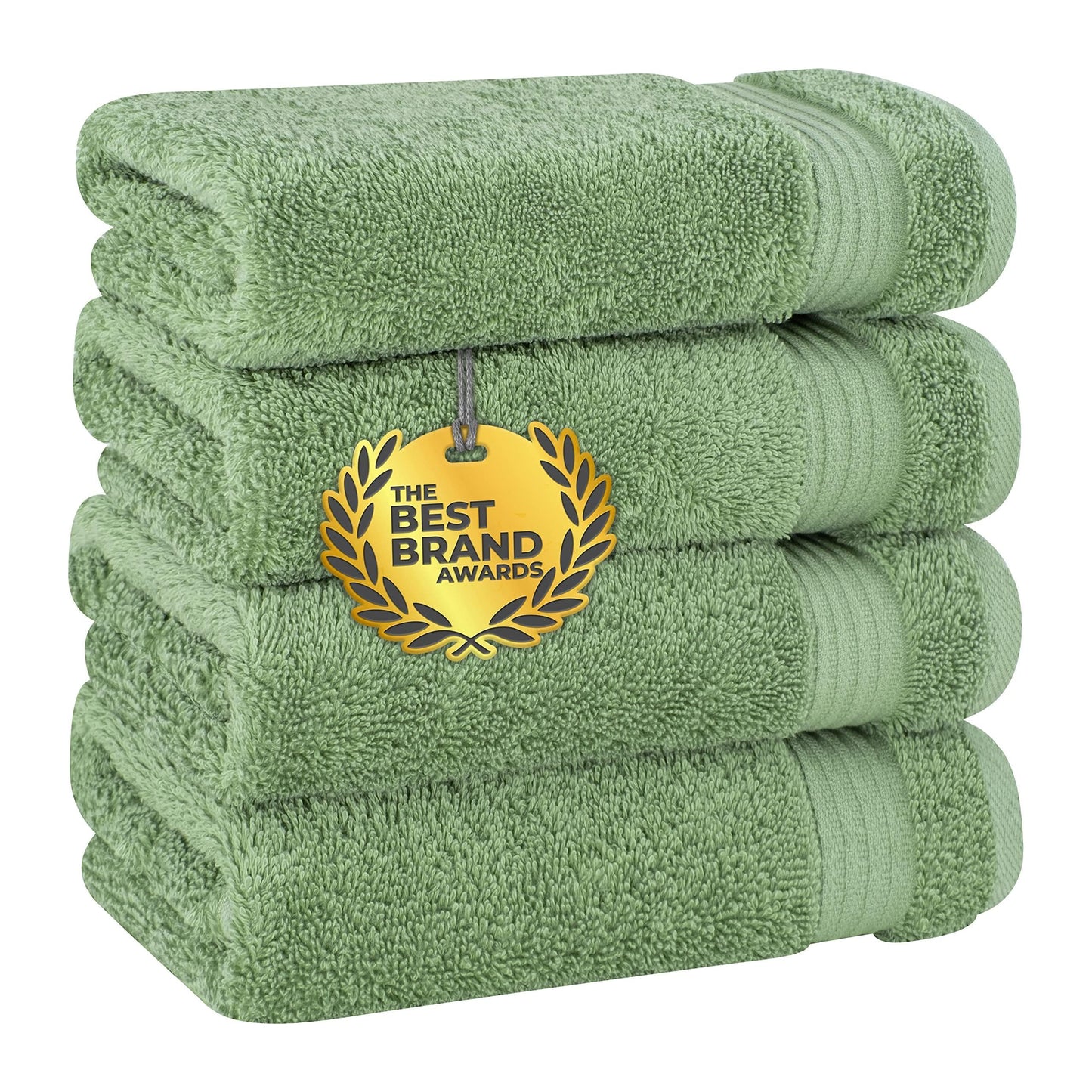 Cotton Paradise Hand Towels for Bathroom, 100% Turkish Cotton 16x28 inch 6 Piece Hand Towel Set, Soft Absorbent Face Towel Clearance Set, Sage Green