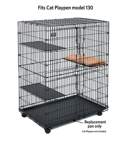 MidWest Homes for Pets 142PAN Replacement Pan for Midwest Cat Cage, 34.5 x 22.5 x 1.125, Black